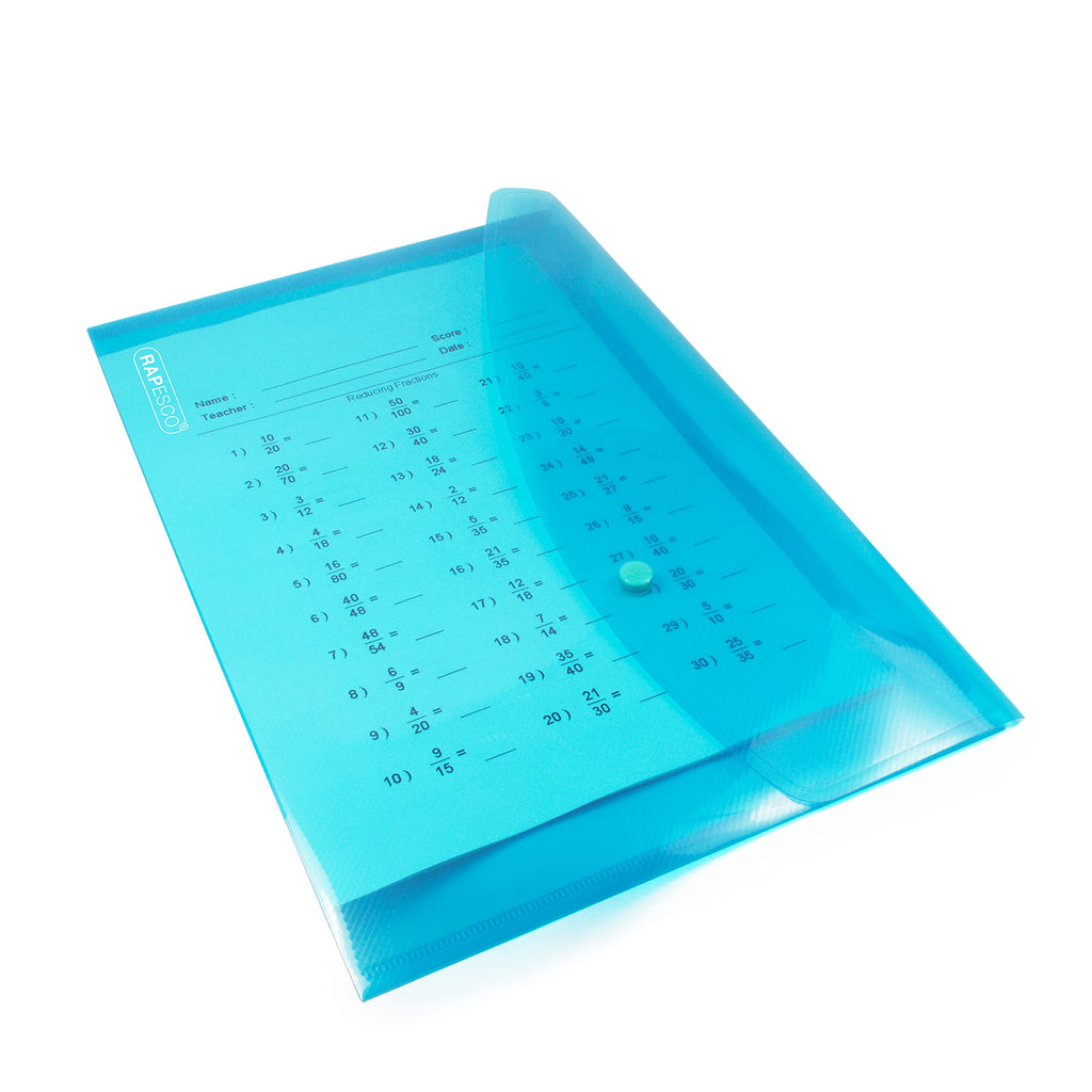 0688 ECO Recycled A4+ Popper Wallets Pack of 5