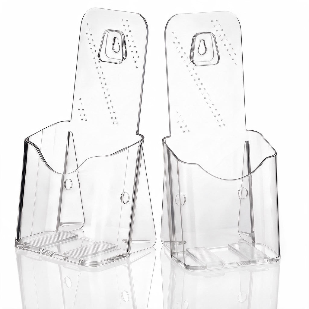 1/3 A4 DL Portrait Leaflet Holder Clear Acrylic 45mm Pocket