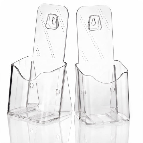 1/3 A4 DL Portrait Leaflet Holder Clear Acrylic 45mm Pocket