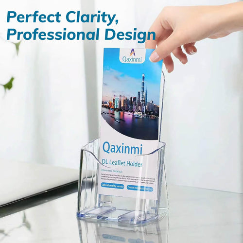 1/3 A4 DL Portrait Leaflet Holder Clear Acrylic 45mm Pocket