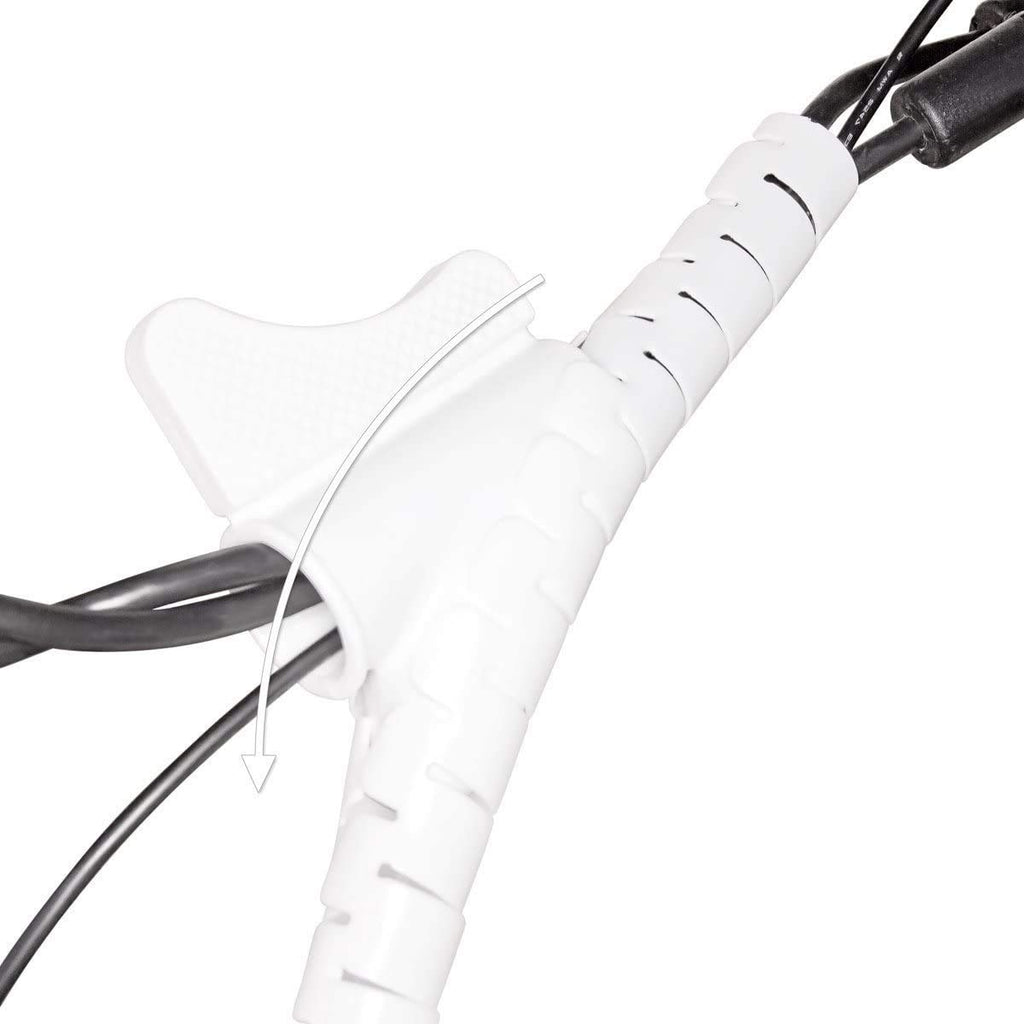 1.8m Expandable Cable Management Sleeve, White
