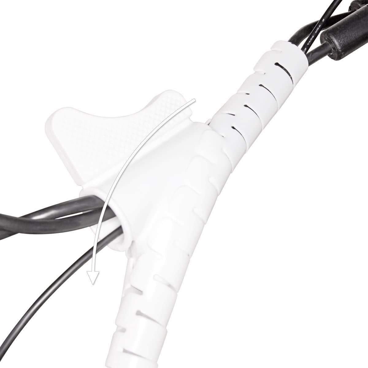 1.8m Expandable Cable Management Sleeve, White