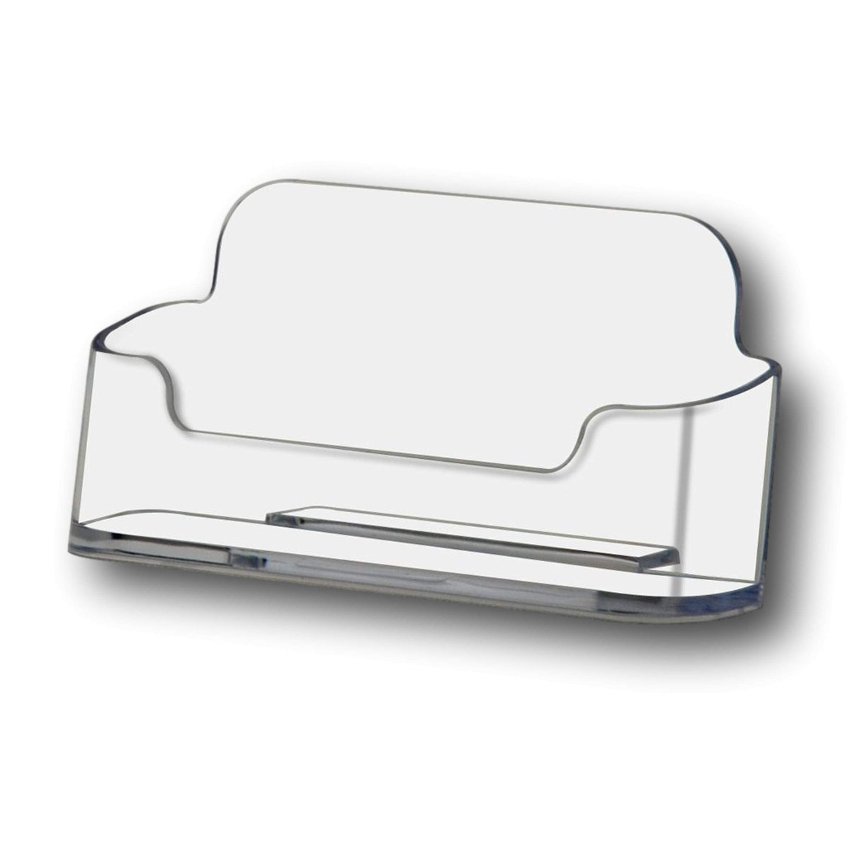 1-Pack Freestanding Acrylic Business Card Holder (Landscape)