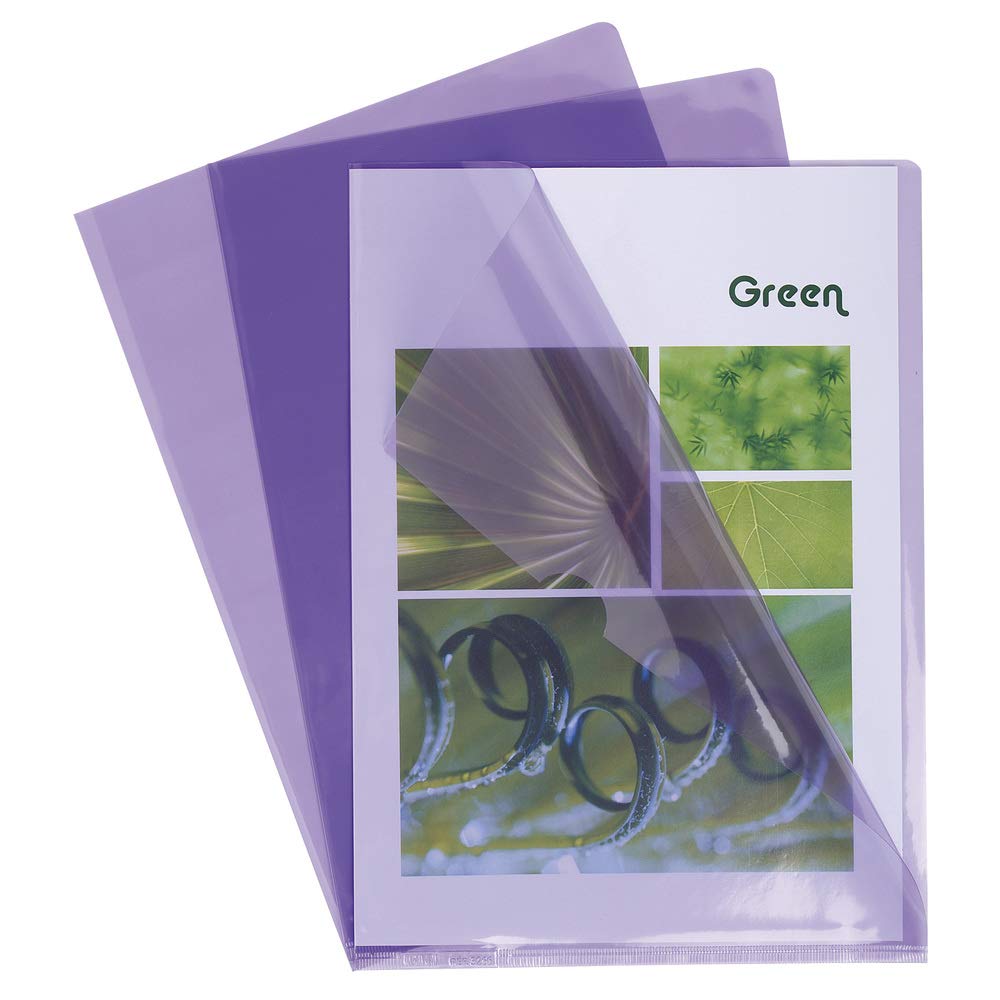 10 Cut-Flush A4 PVC Folders 0.13 mm Smooth Purple (Pack of 10)