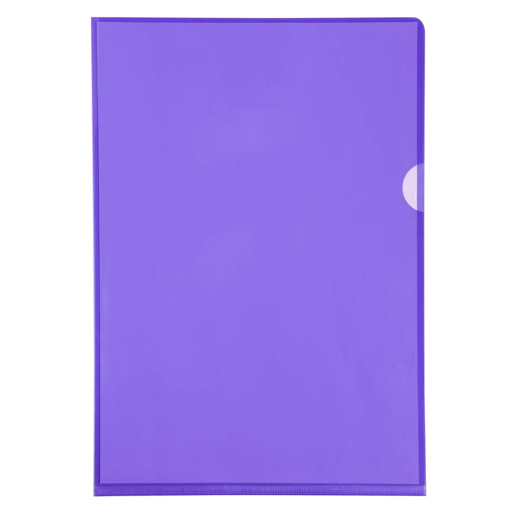 10 Cut-Flush A4 PVC Folders 0.13 mm Smooth Purple (Pack of 10)