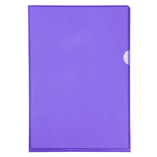 10 Cut-Flush A4 PVC Folders 0.13 mm Smooth Purple (Pack of 10)