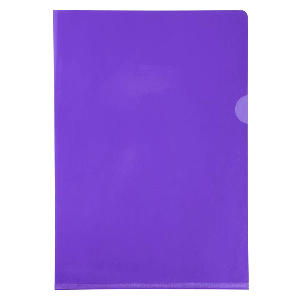 10 Cut-Flush A4 PVC Folders 0.13 mm Smooth Purple (Pack of 10)