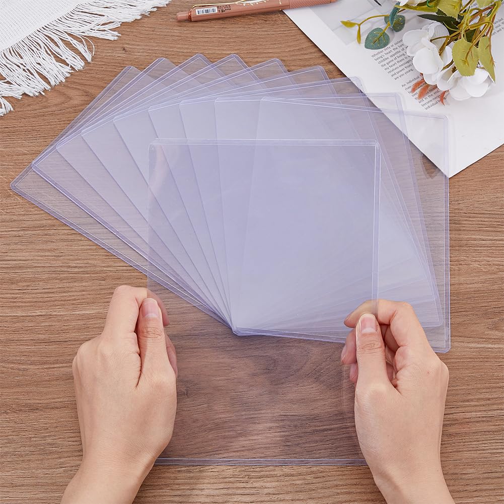 10-Pack A5 Clear Rigid Plastic Sheet Protectors 5.8x8.3in Waterproof