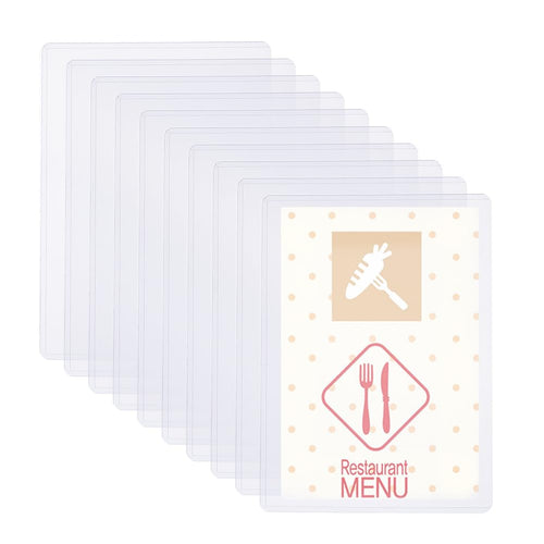 10-Pack A5 Clear Rigid Plastic Sheet Protectors 5.8x8.3in Waterproof