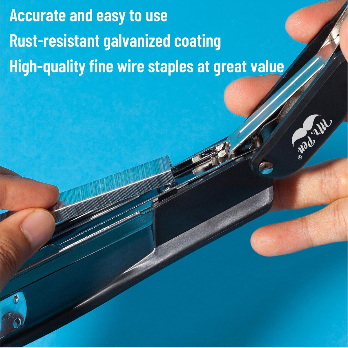 10000 Silver 1/4" General-Purpose Staples, 20-Sheet Capacity, Jam-Free, Standard Office
