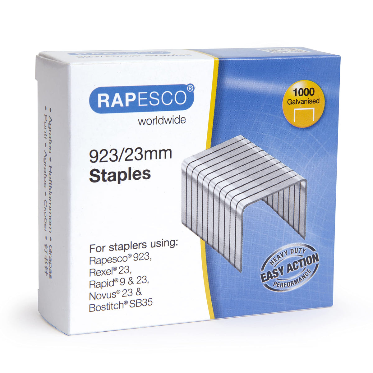 1242 Type 923/23mm Galvanised Heavy-Duty Staples Pack of 1000