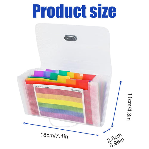 13-Pocket A6 Flashcard Organizer with Pre-Punched Sheets, Waterproof