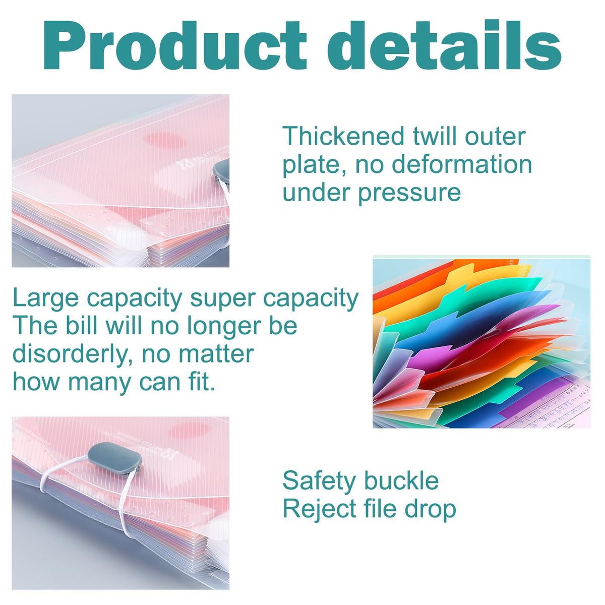 13-Pocket A6 Flashcard Organizer with Sheets, Portable Study Holder