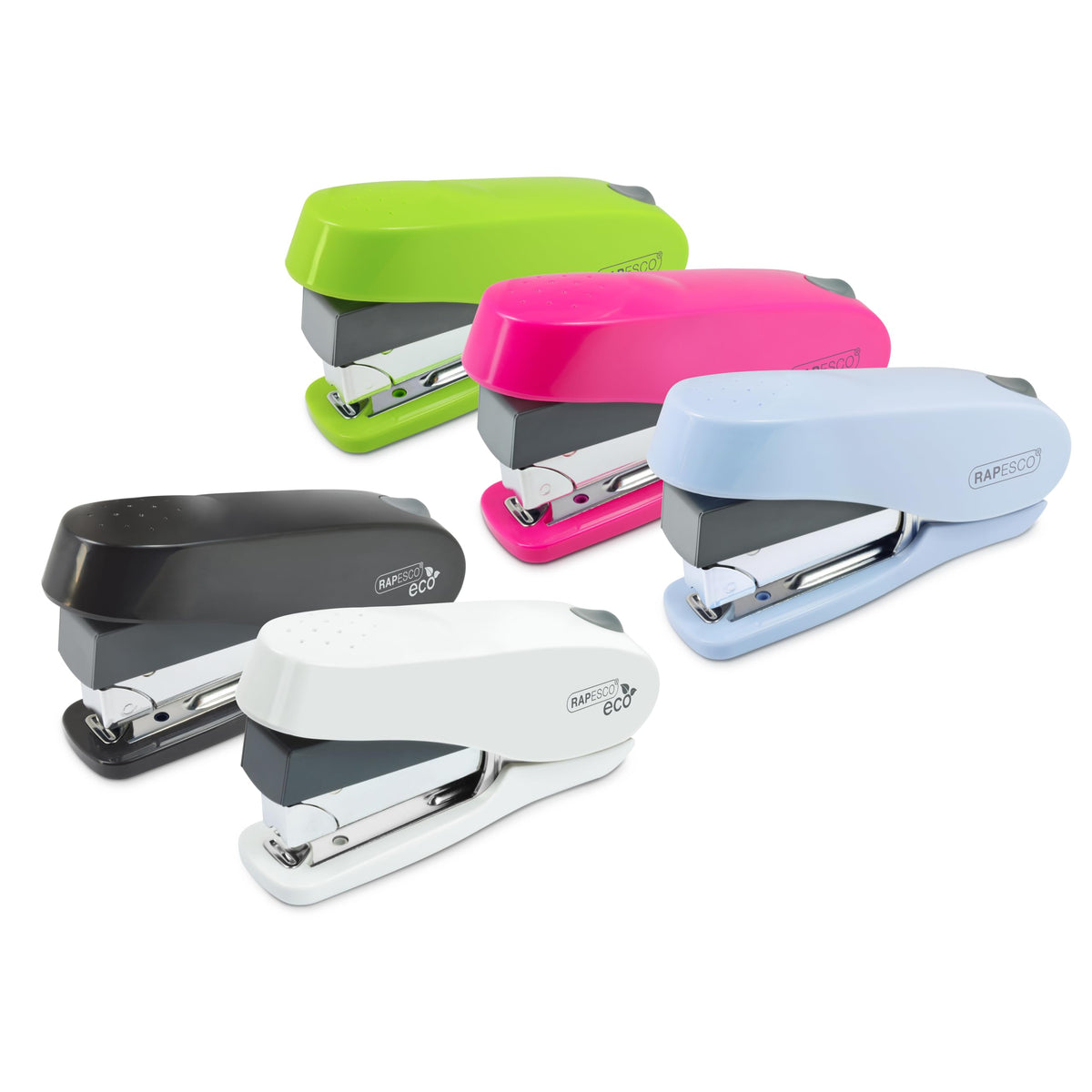 1466 ECO Luna Less Effort Stapler — 2000 Staples, Black