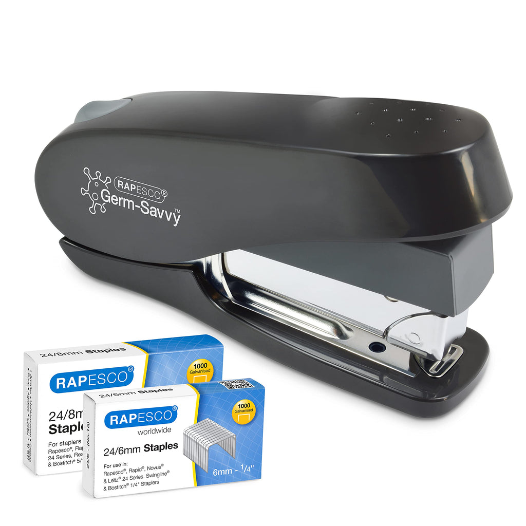 1466 ECO Luna Less Effort Stapler — 2000 Staples, Black