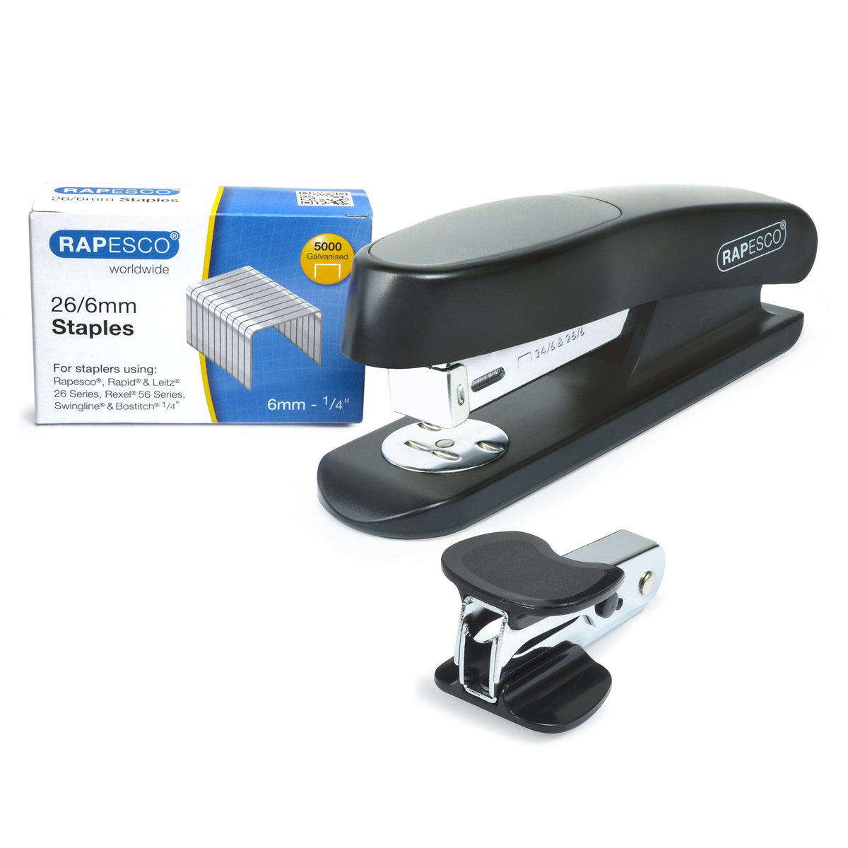 1472 ECO Sting Ray Stapler with R4 Remover & 5000 Staples, Black