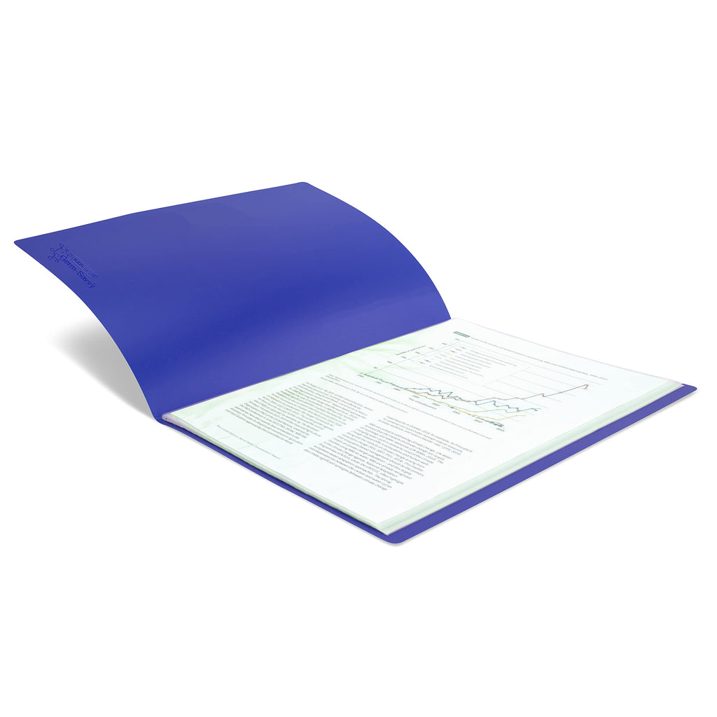 1673 Presentation Folder A4, 20 Pockets, Blue, Pack of 2