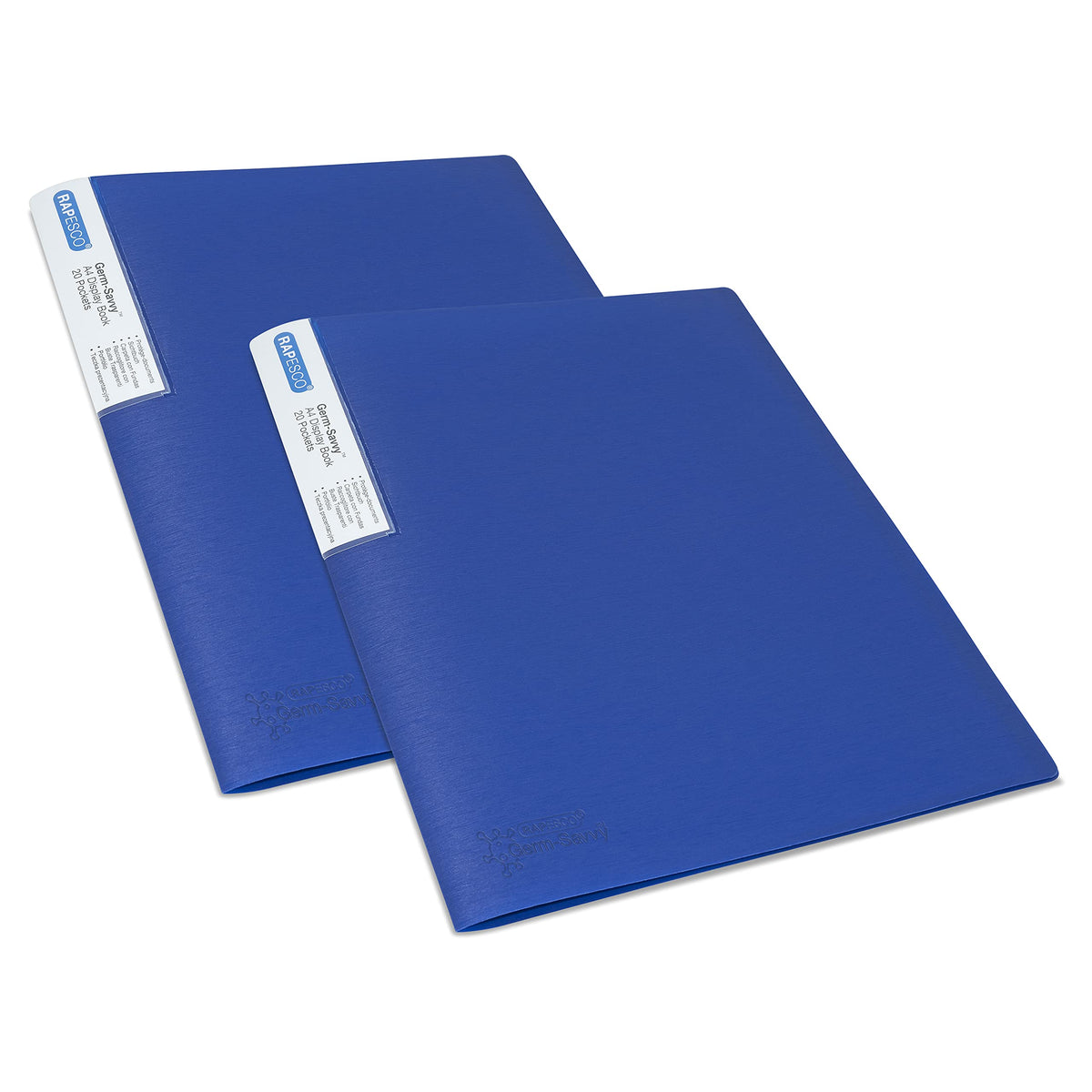 1673 Presentation Folder A4, 20 Pockets, Blue, Pack of 2