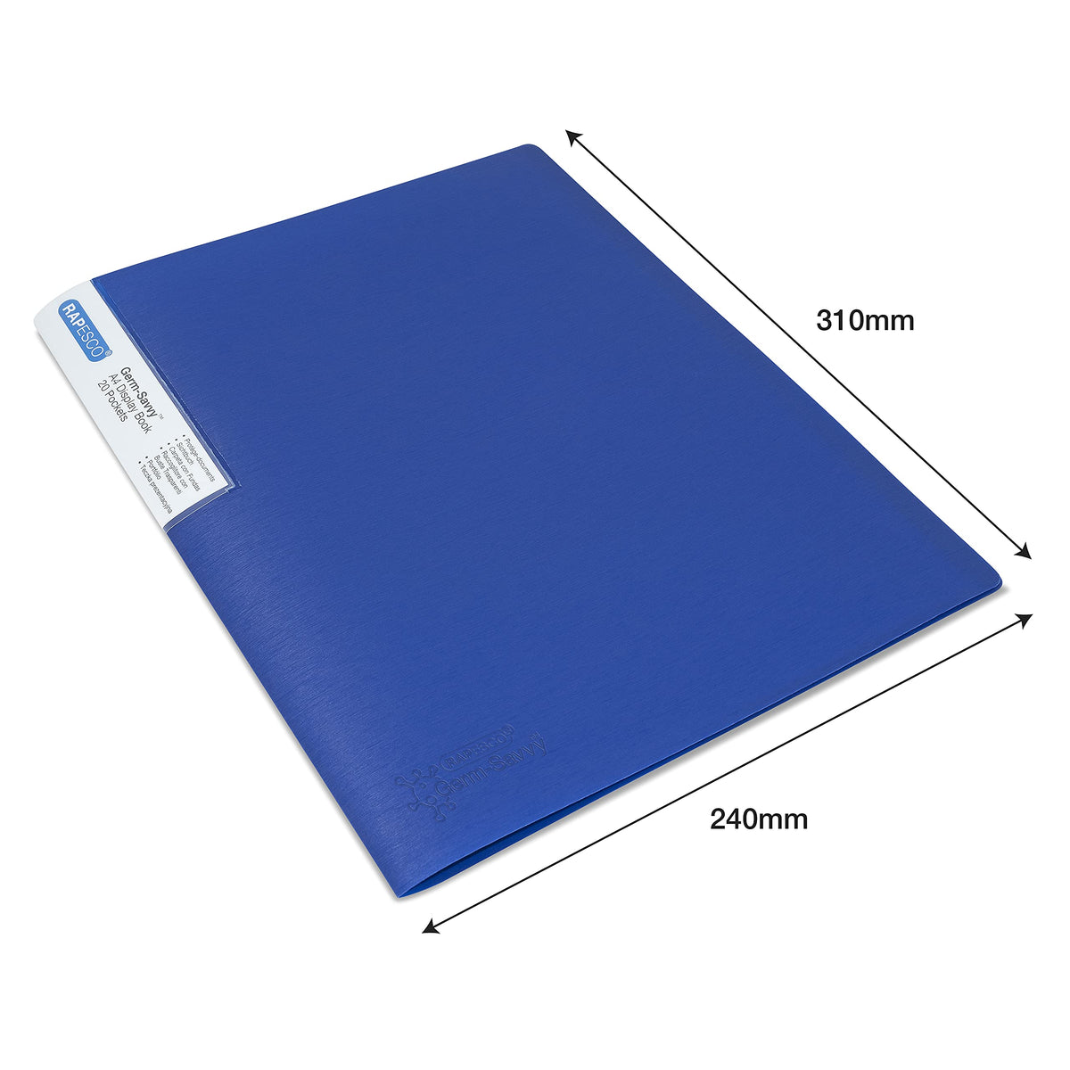 1673 Presentation Folder A4, 20 Pockets, Blue, Pack of 2