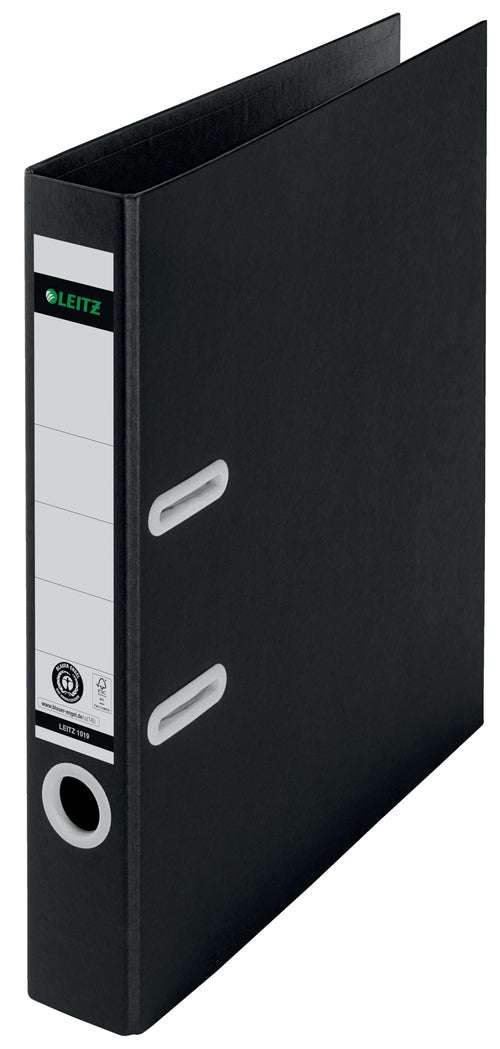 180° Lever Arch File A4, 50mm Spine, Recycle Black