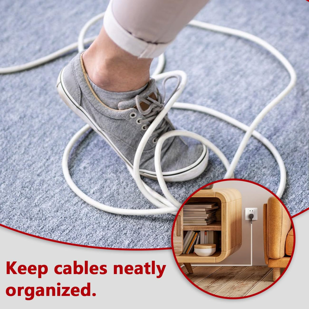 1m Self-Adhesive Half-Round Cable Trunking 14x10mm White