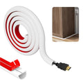 1m Self-Adhesive Half-Round Cable Trunking 14x10mm White