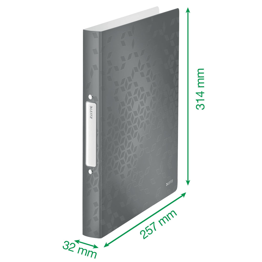 2-Ring A4 Binder, 25mm Spine, Holds 190 Sheets, Black