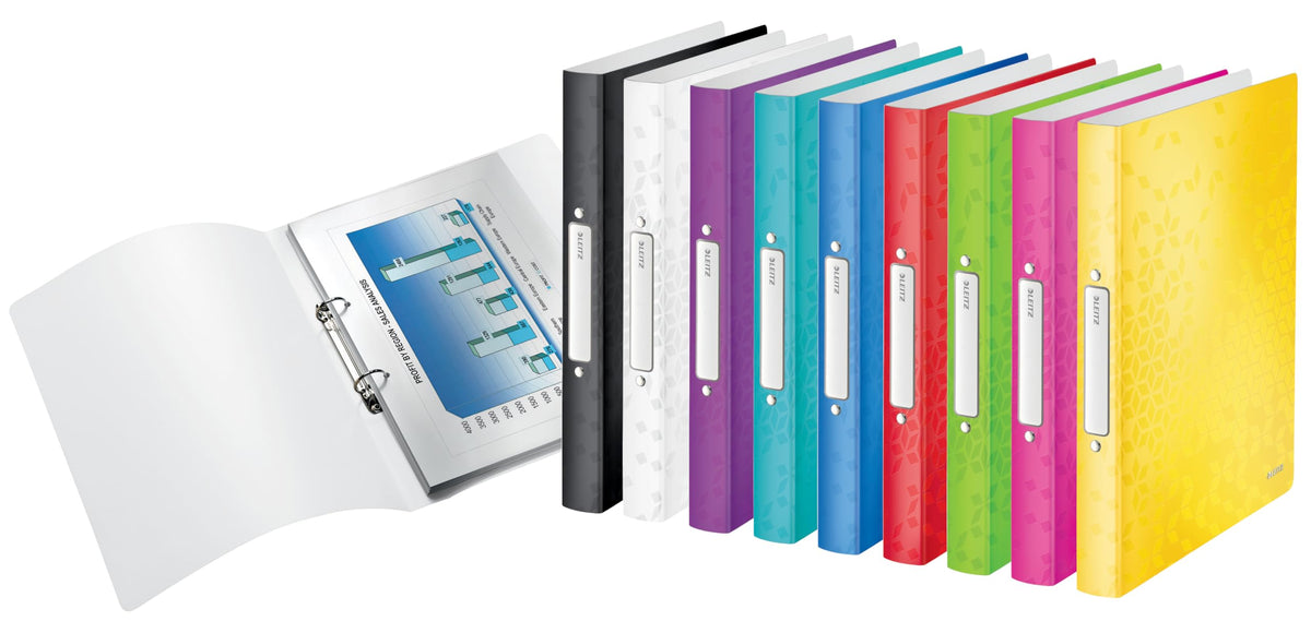 2-Ring A4 Binder, 25mm Spine, Holds 190 Sheets, Black