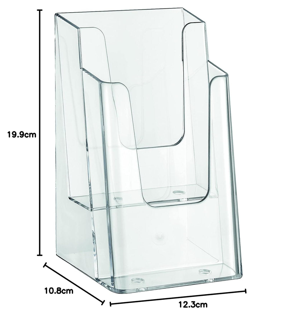 2-Tier 1/3 A4 Clear Leaflet & Brochure Holder (Portrait)