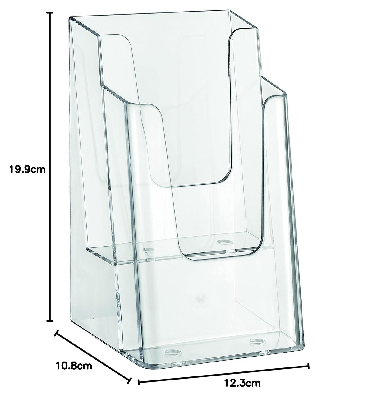 2-Tier 1/3 A4 Clear Leaflet & Brochure Holder (Portrait)