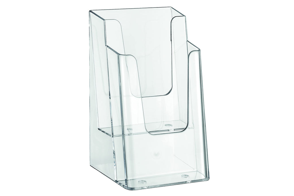 2-Tier 1/3 A4 Clear Leaflet & Brochure Holder (Portrait)