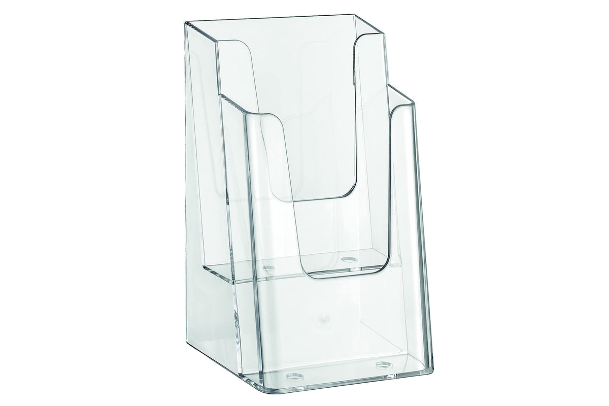 2-Tier 1/3 A4 Clear Leaflet & Brochure Holder (Portrait)