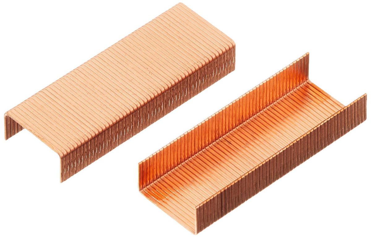 24/6mm Standard Copper-Plated Staples, 1000pcs — Up to 20 Sheets