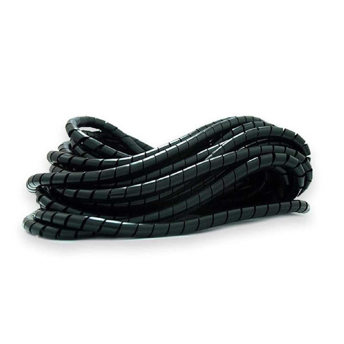 2m Black Spiral Cable Wrap 5mm — TV, PC, Console Cable Tidy