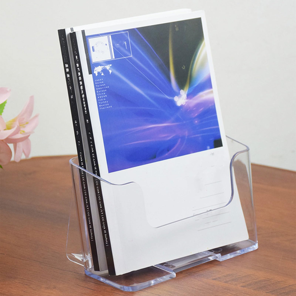 2pcs A5 Clear Acrylic Leaflet Holder — Freestanding Brochure Stand