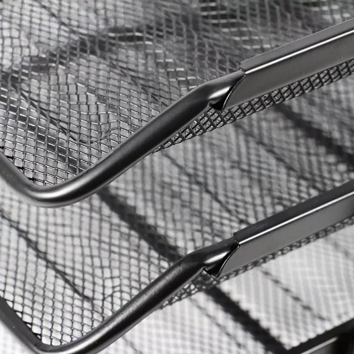 3-Level Black Metal Mesh Document Tray – A4 Desk Organizer