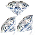 3-Pack 80mm (3") Clear K9 Crystal Diamond Paperweights