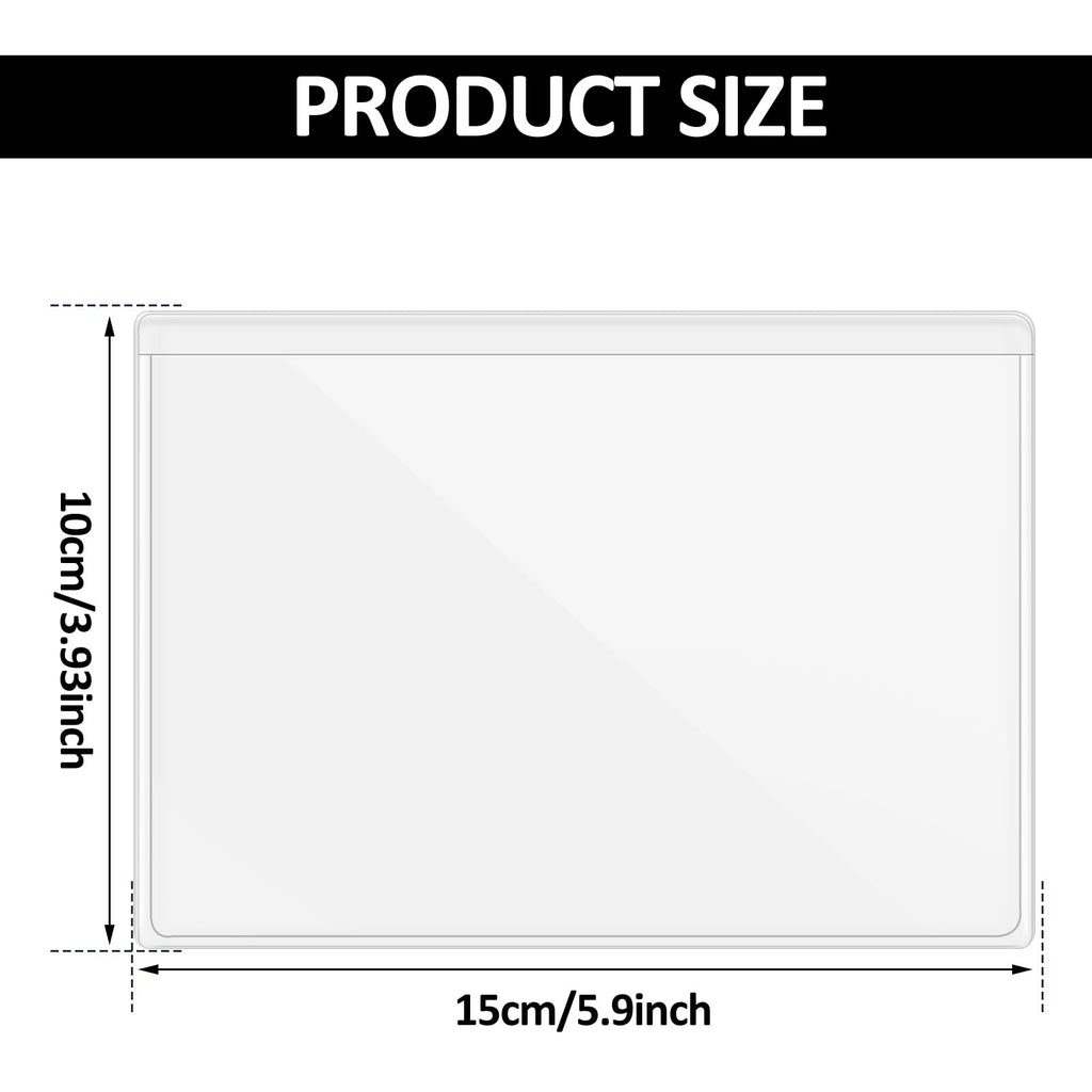 30-Pack Clear Self-Adhesive Top-Open Index Card Label Holders