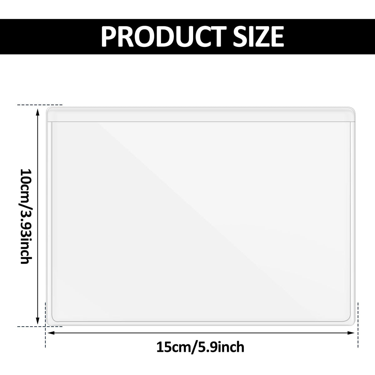 30-Pack Clear Self-Adhesive Top-Open Index Card Label Holders