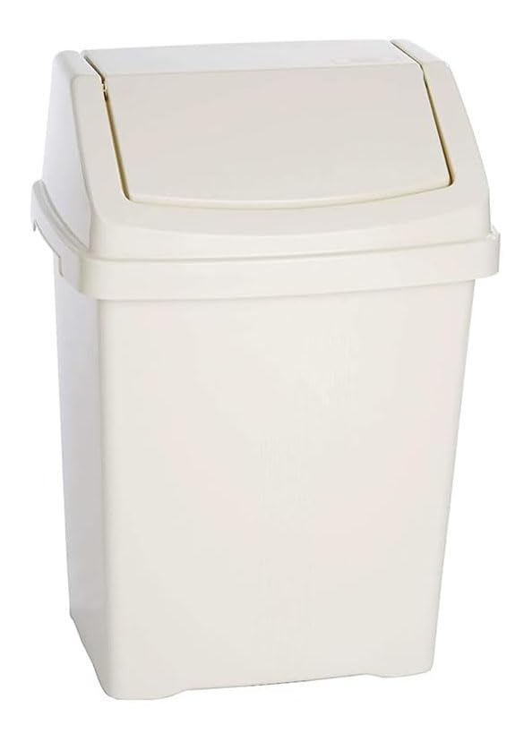 10L Swing Bin White for Home, Kitchen, Office & Bathroom — Swing Lid Trash Can