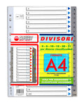3130/20 A4 A–Z Alphabetical Dividers for Ring Binders, Clear, 20-Pack