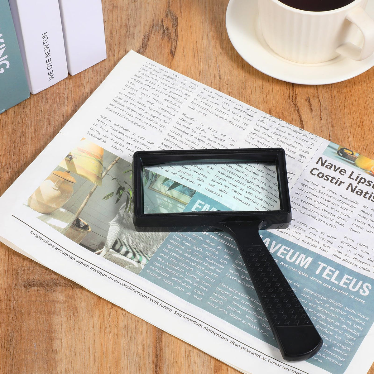 3X Magnifying Glass, Rectangle Reading Magnifier Large Handheld Magnifying Glasses Scratch Resistant Glass Lens for Observation Reading Hobbies Nature Exploration Repair