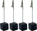 4-Pack Black Memo Clip Holders with Alligator Clasps