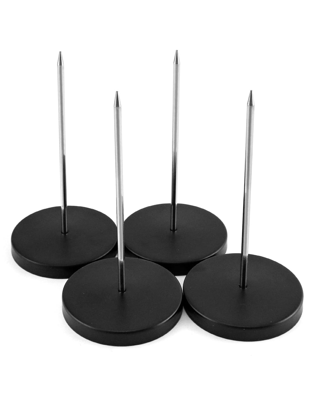 4-Pack Desk Receipt Spindle Holder, 5.5 in Black