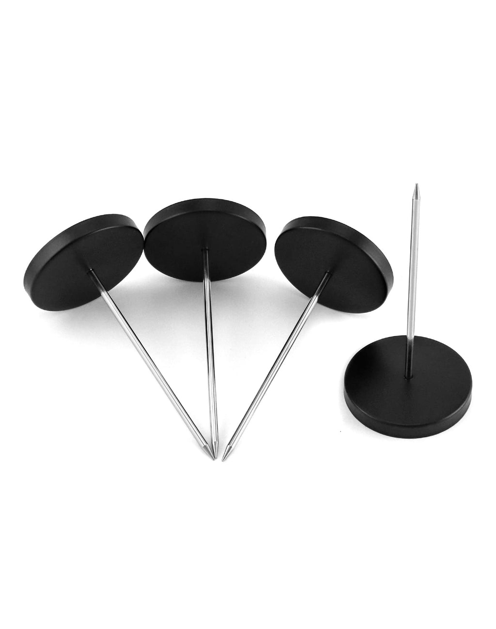 4-Pack Desk Receipt Spindle Holder, 5.5 in Black