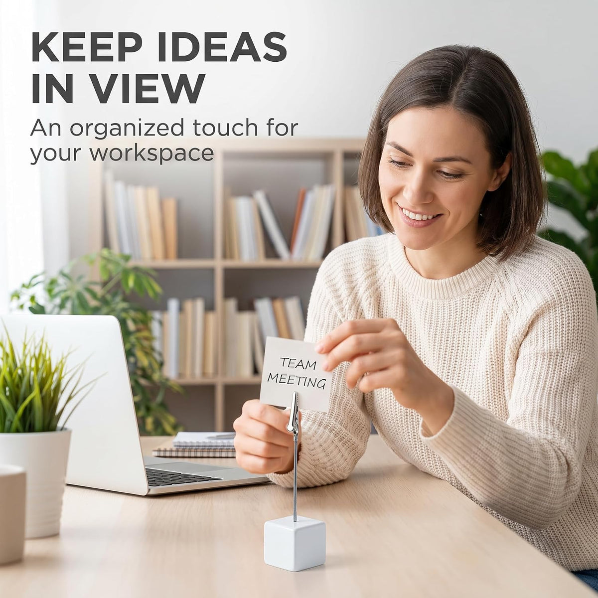 4-Pack Memo Clip Holders with Alligator Clips, Desk Note & Photo Stands