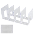 4-Slot Transparent Magazine File Holder with A4 Plastic Folder