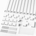 4M Cable Trunking Kit 30 x 15mm White Self-Adhesive Cable Tidy