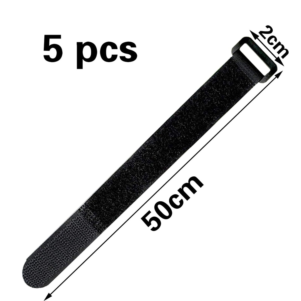 5 Pack Hook and Loop Cable Straps 20 x 500 mm