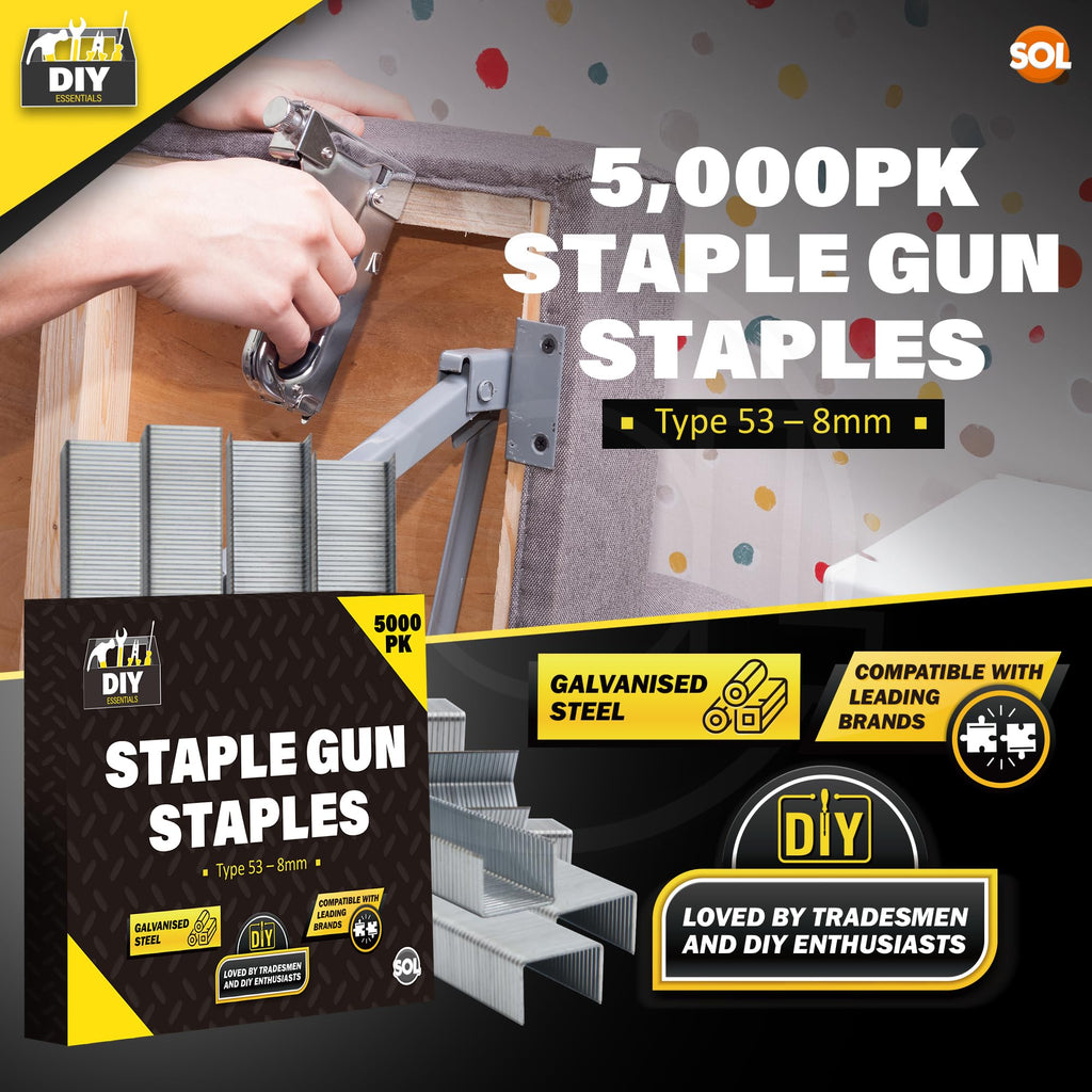 5000pk Type 53 Staples 8mm Heavy Duty Galvanised